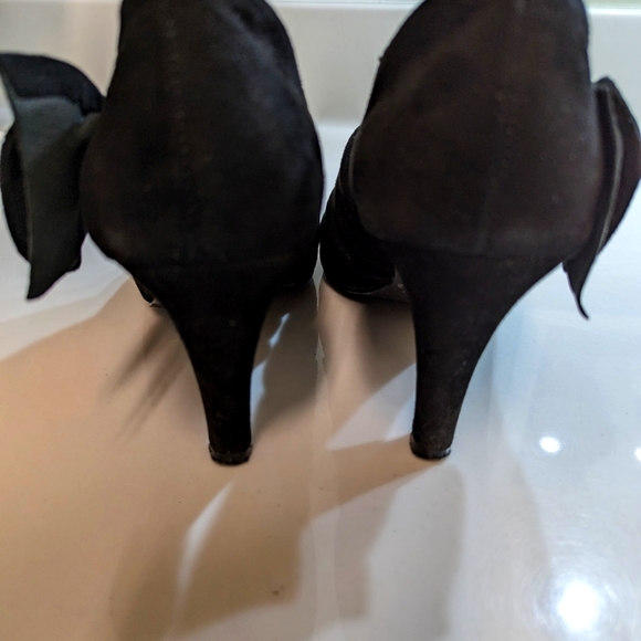 Black Suede Heeled Ankle Boot size 7.5 - Picture 7 of 7